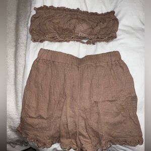 Free people tan set.